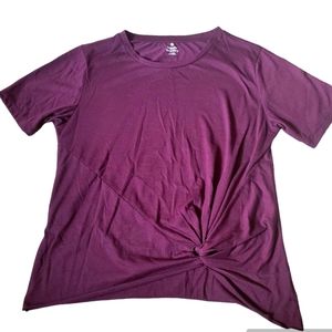 Hippie laundry knotted front tshirt purple large